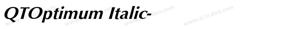 QTOptimum Italic字体转换